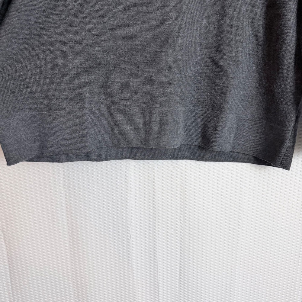 Greg Norman‎ Merino Wool Men V Neck Long Sleeve Sweater Gray Large Cozy Warm - Picture 10 of 10